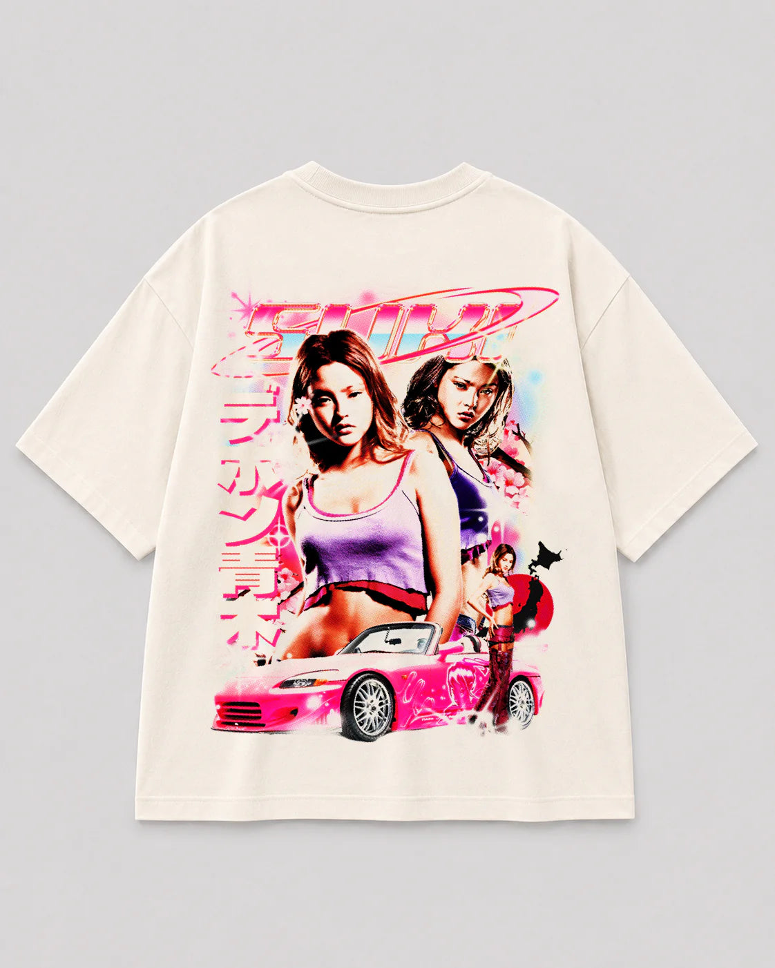 Women’s Oversized Tee – Tokyo’s Rush