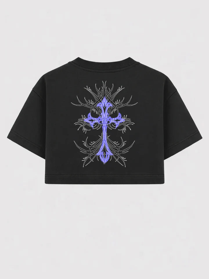 Women’s Cropped Tee – Thorn Cross