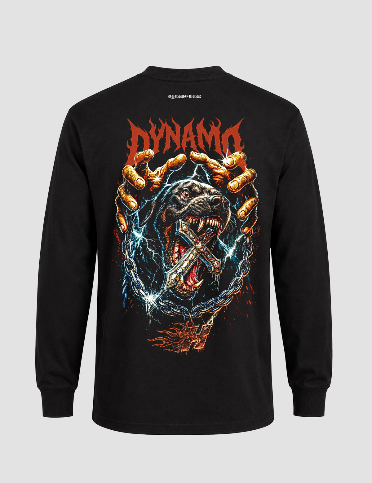 Long Sleeve Tee - Hellhound Covenant back graphic