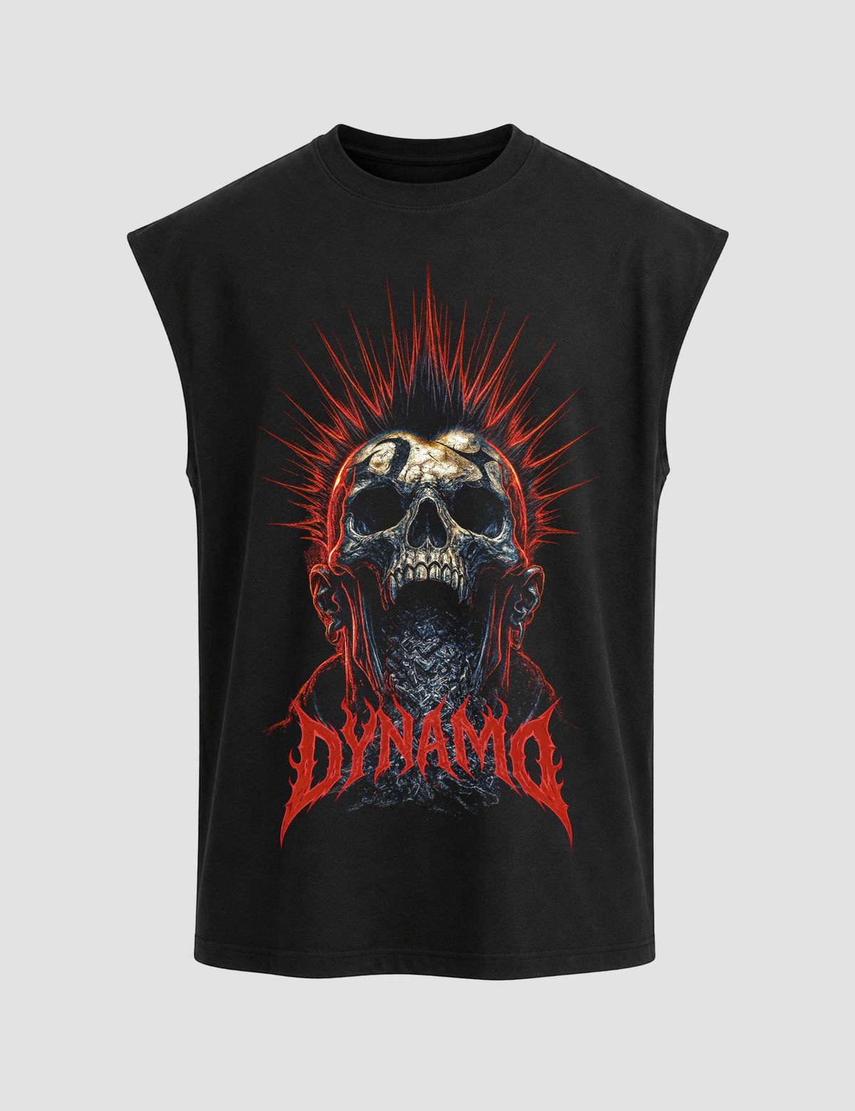 Oversized Muscle Tee - Infernal Punk, front view