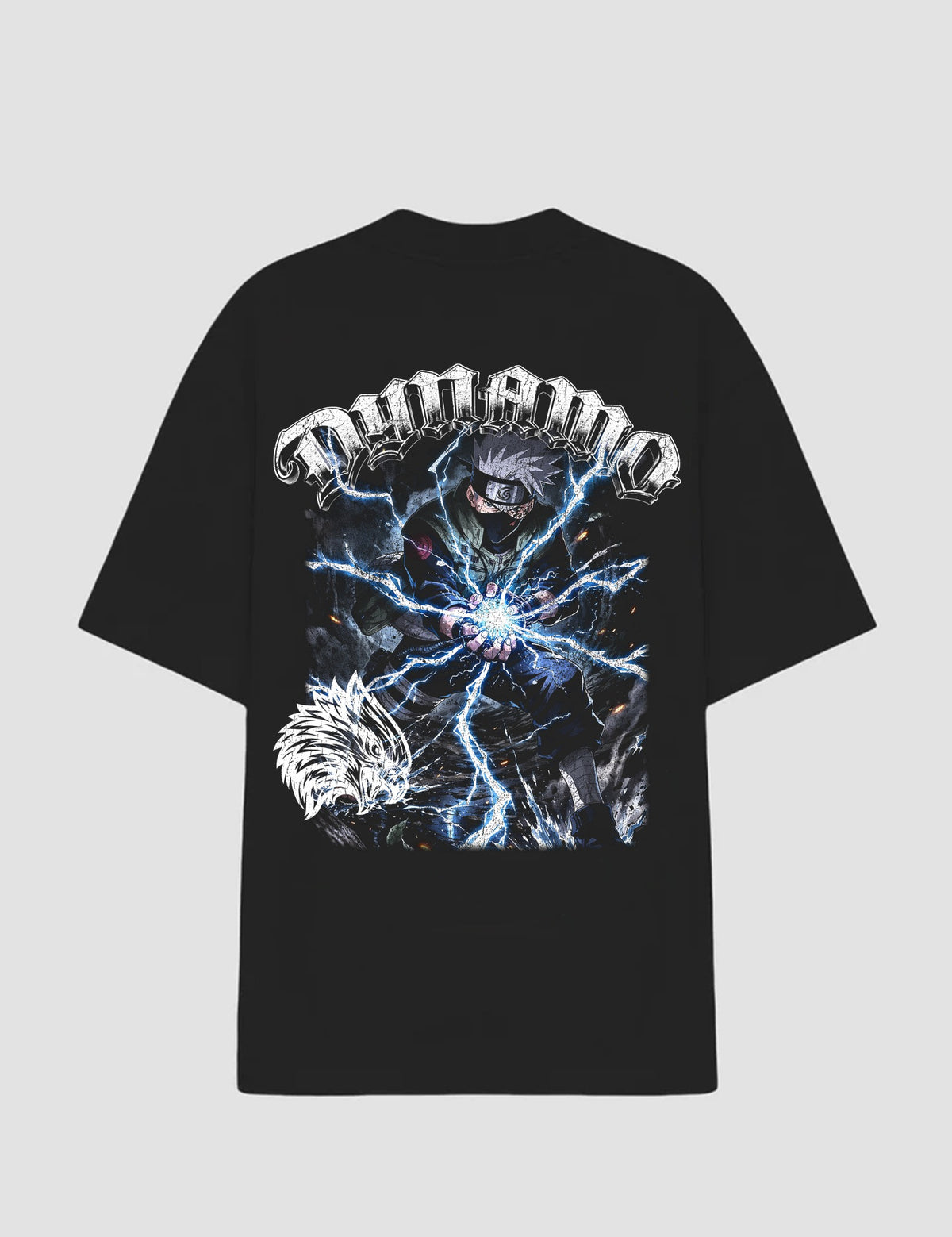 Oversized Tee Lightning Copy Ninja back product view