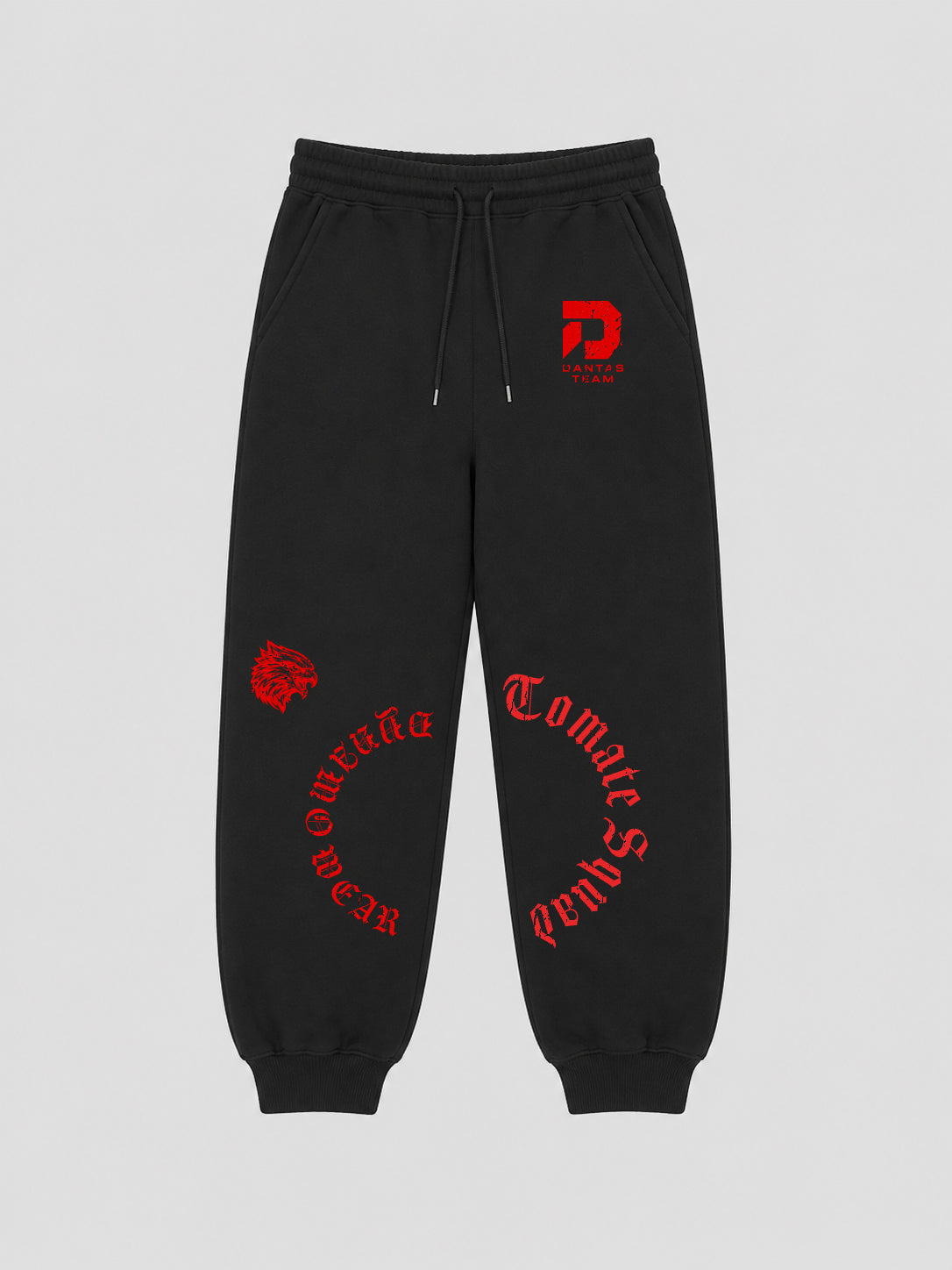 Front of black Sweatpants - Crimson Squad – Team Dantas